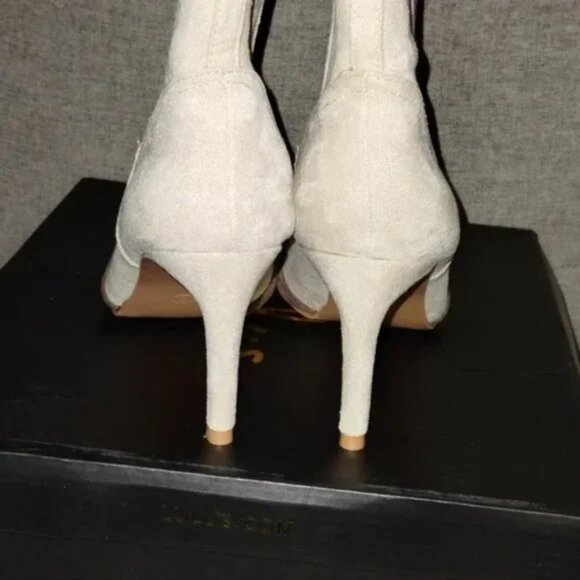 Western Chic Stiletto Cowboy Boots – Two-Tone Suede Pointed Toe - Picture 5 of 6